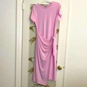 Baby pink midi dress size L